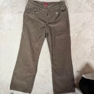 Merona Mens Brown Corduroy Cotton Pants Straight Leg Khaki 34x30